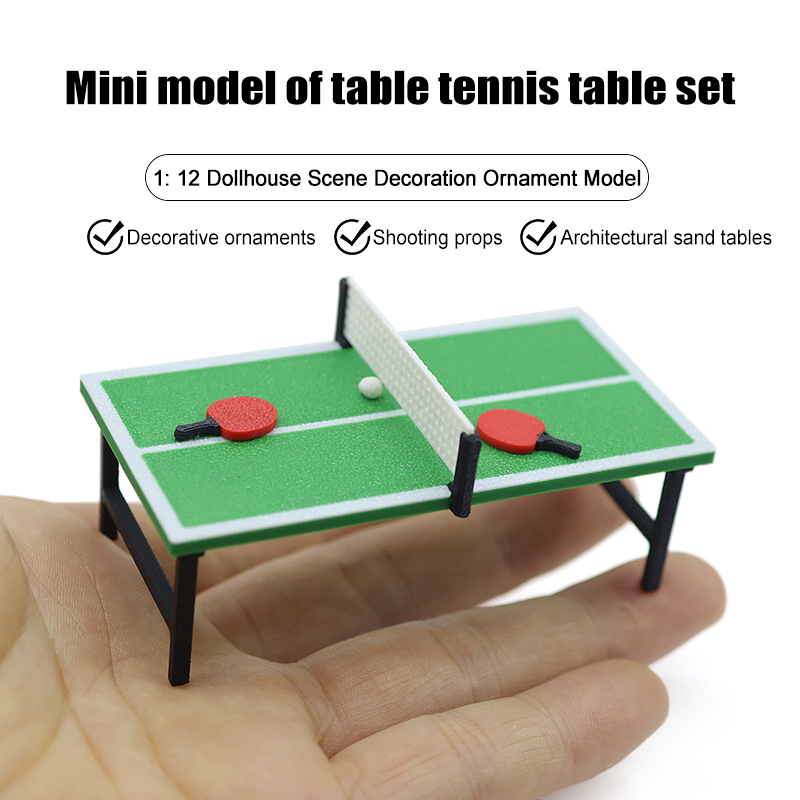 Table Tennis Information - 1/12 Mini Dollhouse Spor Mobilyaları, Masa