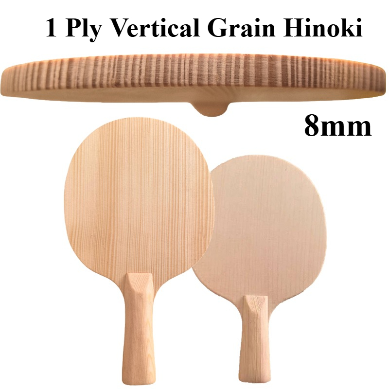 Table Tennis Blade - 1 katlı 8mm dikey tahıl Hinoki