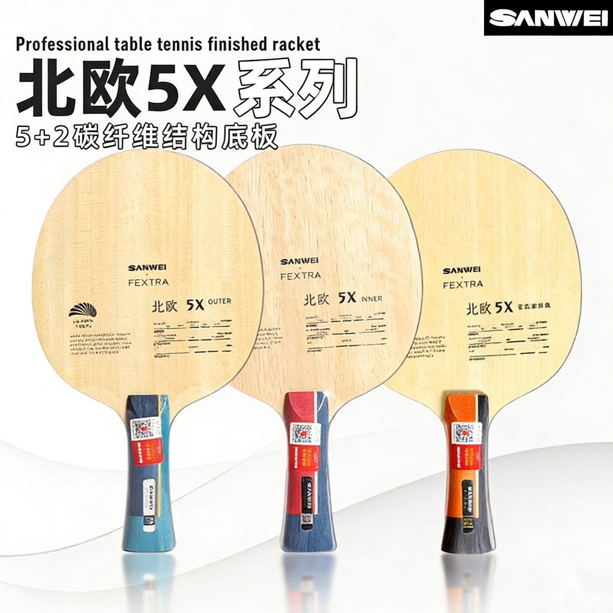 SANWEI FEXTRA 5X Mavi/Sarı Ari - Table Tennis Blade incelemesi ve fiyatı